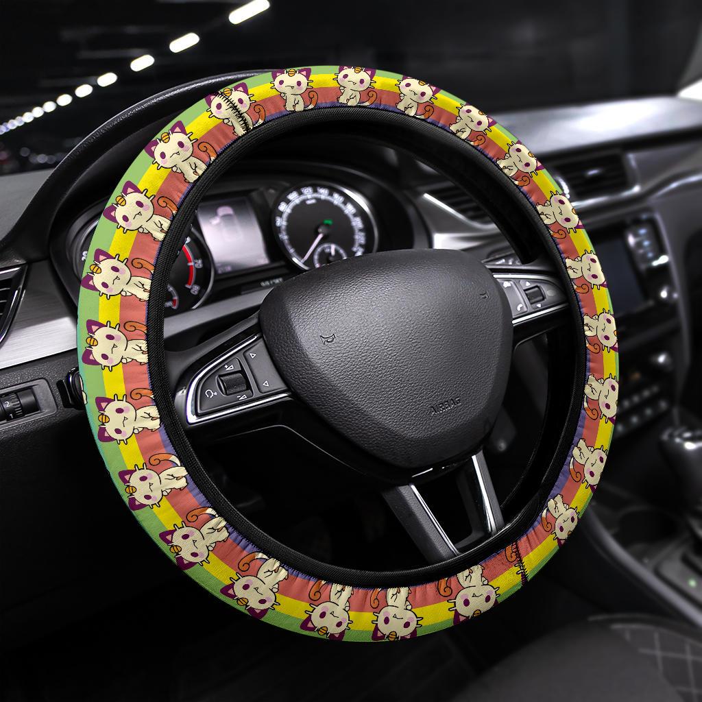 Meowth Pokemon Anime Custom Car Steering Wheel Cover Nearkii