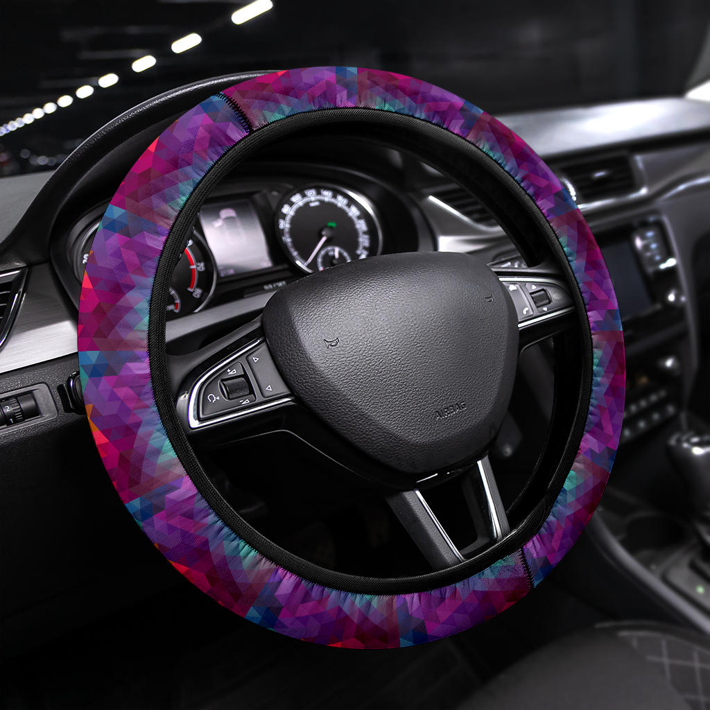 Triangle Background color Premium Car Steering Wheel Cover Nearkii