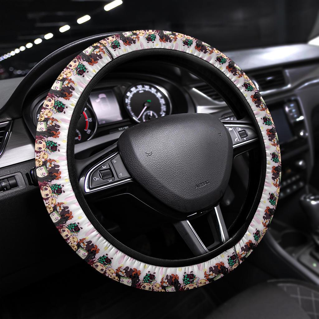 Chipi Demon Slayer Anime Car Steering Wheel Cover 3 Nearkii