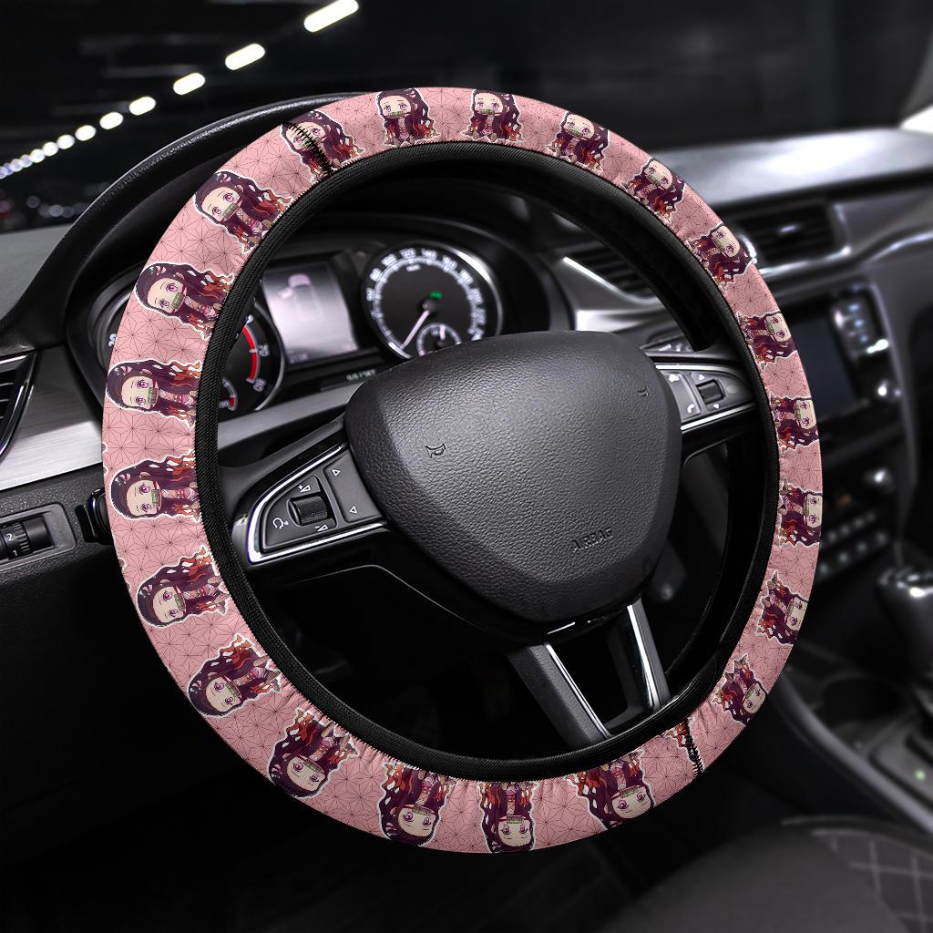 Kamado Nezuko Demon Slayer Anime Car Steering Wheel Cover 3 Nearkii