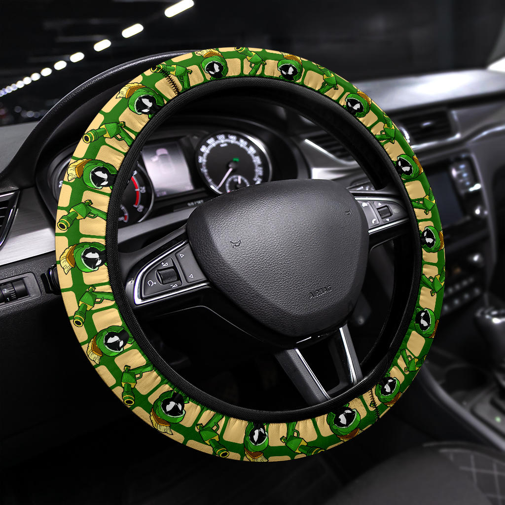 Looney Tunes Marvin The Martian Raygun Premium Custom Car Steering Wheel Cover Nearkii