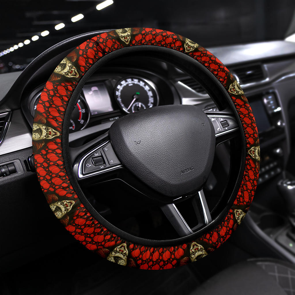 Pennywise It Horror Movie Christmas Premium Custom Car Steering Wheel Cover Nearkii