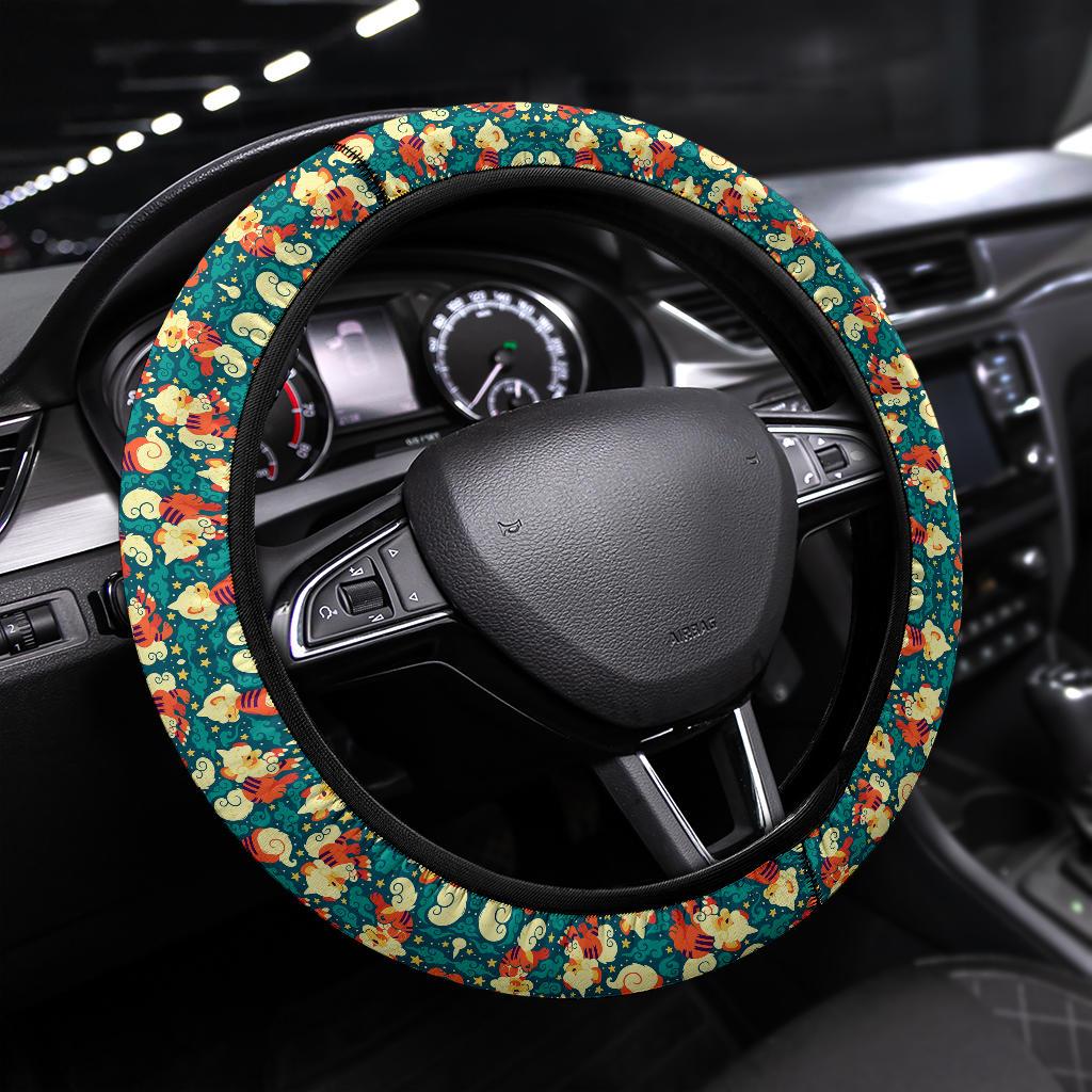 Pattern Pokemon Fire Cute Car Steering Wheel Cover 3 Nearkii