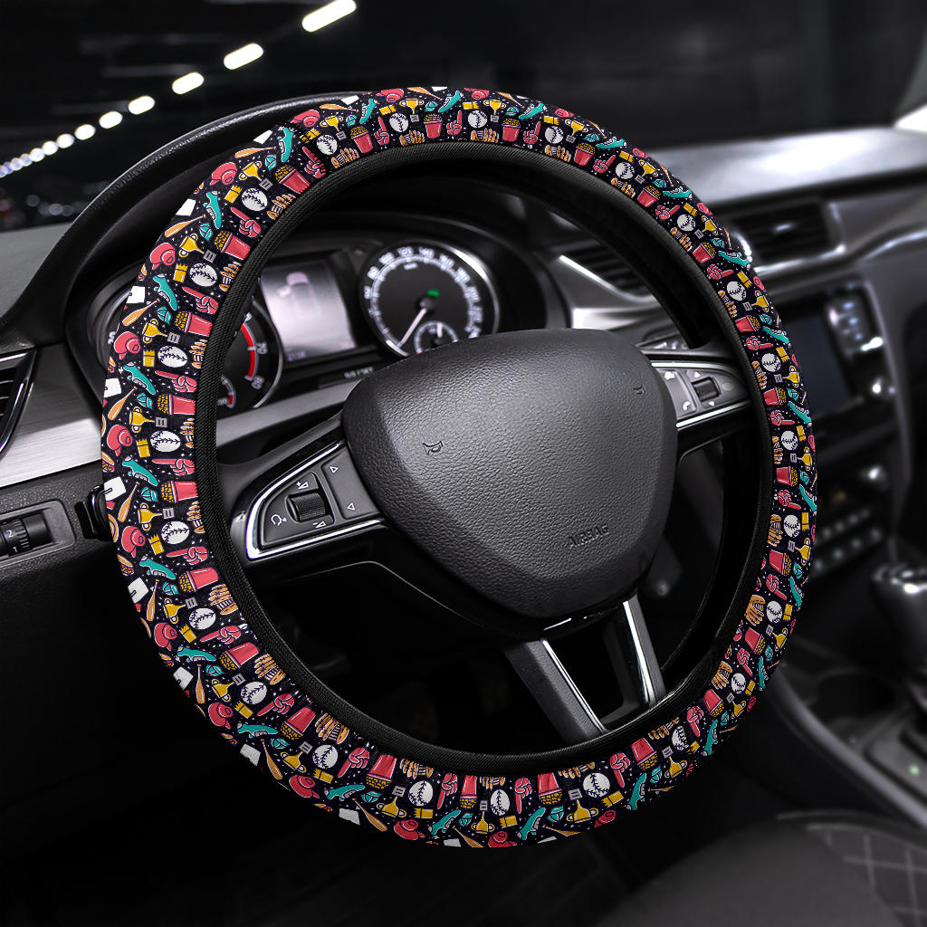 Baseball Stuff Fashion Premium Car Steering Wheel Cover Nearkii