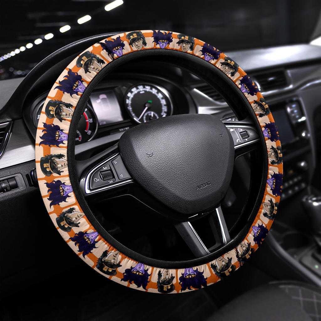 Jojo Bizarre Adventure Jotaro Kujo Star Platinum Anime Premium Custom Car Steering Wheel Cover Nearkii