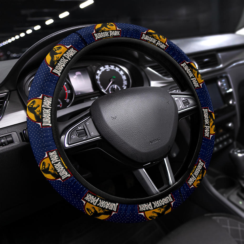 Jurassic Park Christmas Premium Custom Car Steering Wheel Cover Nearkii