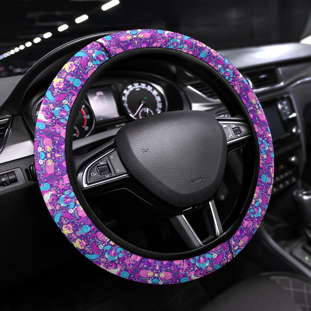 Pattern Pokemon Purple Custom Car Steering Wheel Cover Nearkii