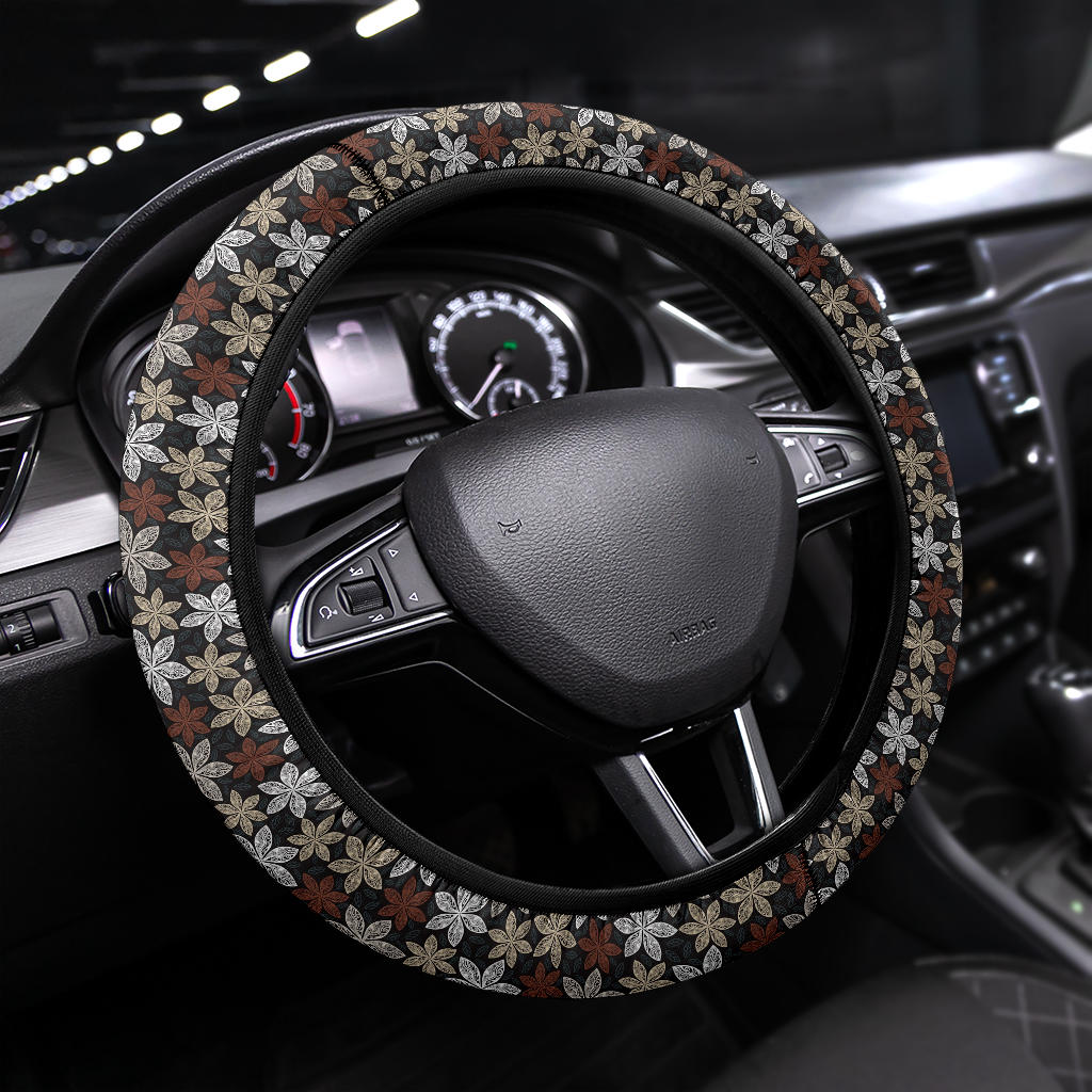 Vintage Flowers Premium Car Steering Wheel Cover Nearkii