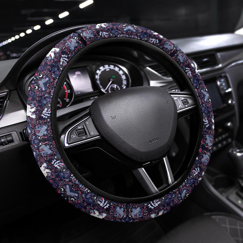 Pattern Pokemon Black Luxury Car Steering Wheel Cover Nearkii