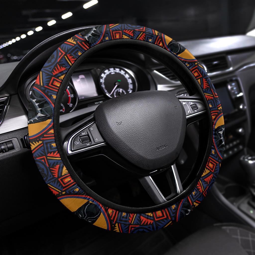 Black Panther Partern Premium Car Steering Wheel Cover Nearkii