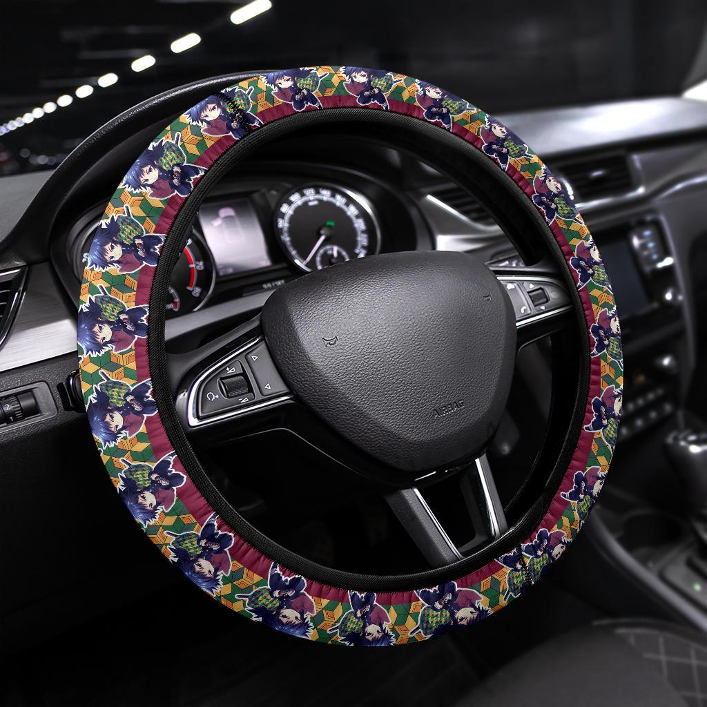 Giyu Tomioka Demon Slayer Anime Car Steering Wheel Cover 7 Nearkii