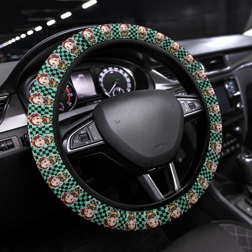 Kamado Tanjiro Chipi Demon Slayer Anime Car Steering Wheel Cover 2 Nearkii