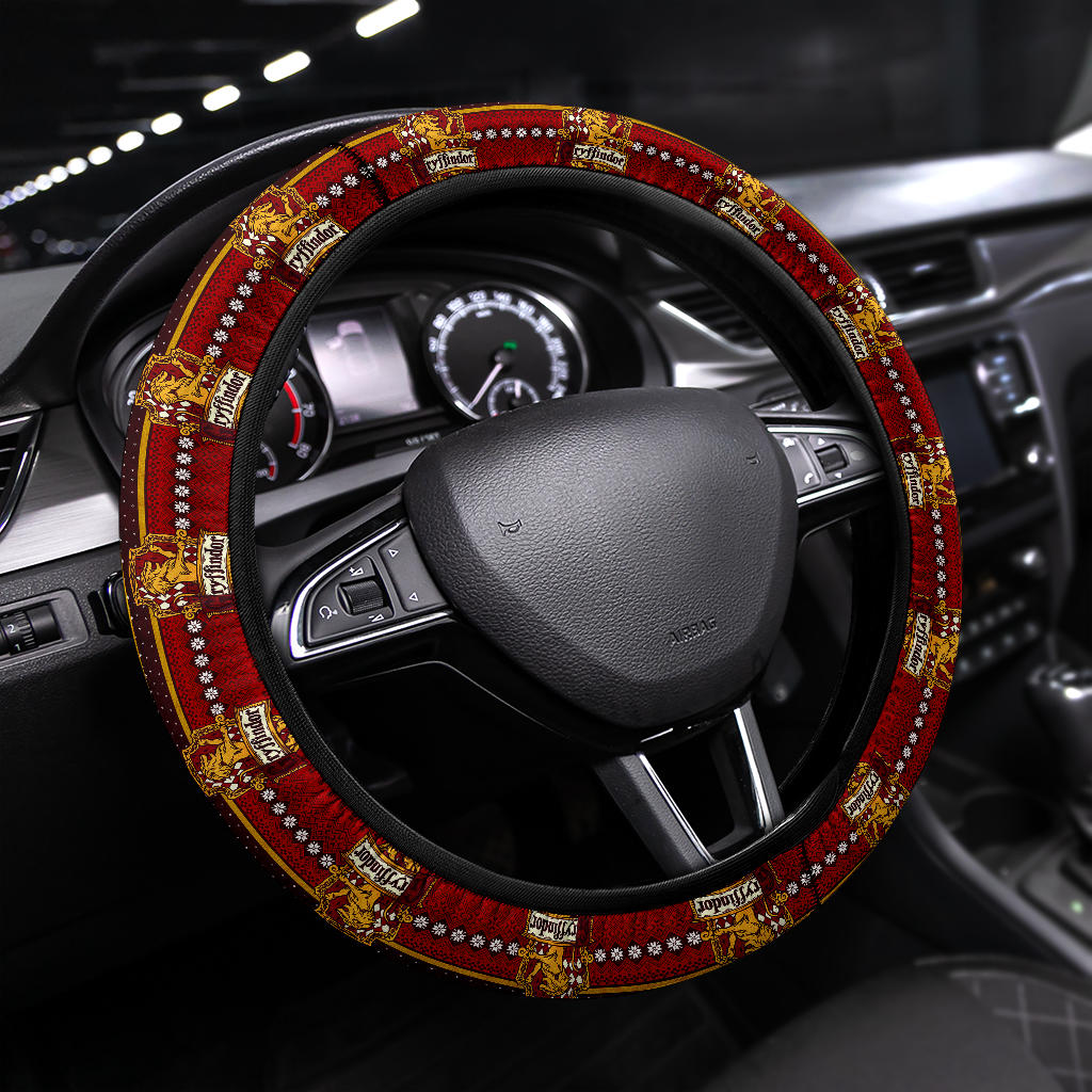 Gryffindor Symbol Art Harry Potter Christmas Premium Custom Car Steering Wheel Cover Nearkii