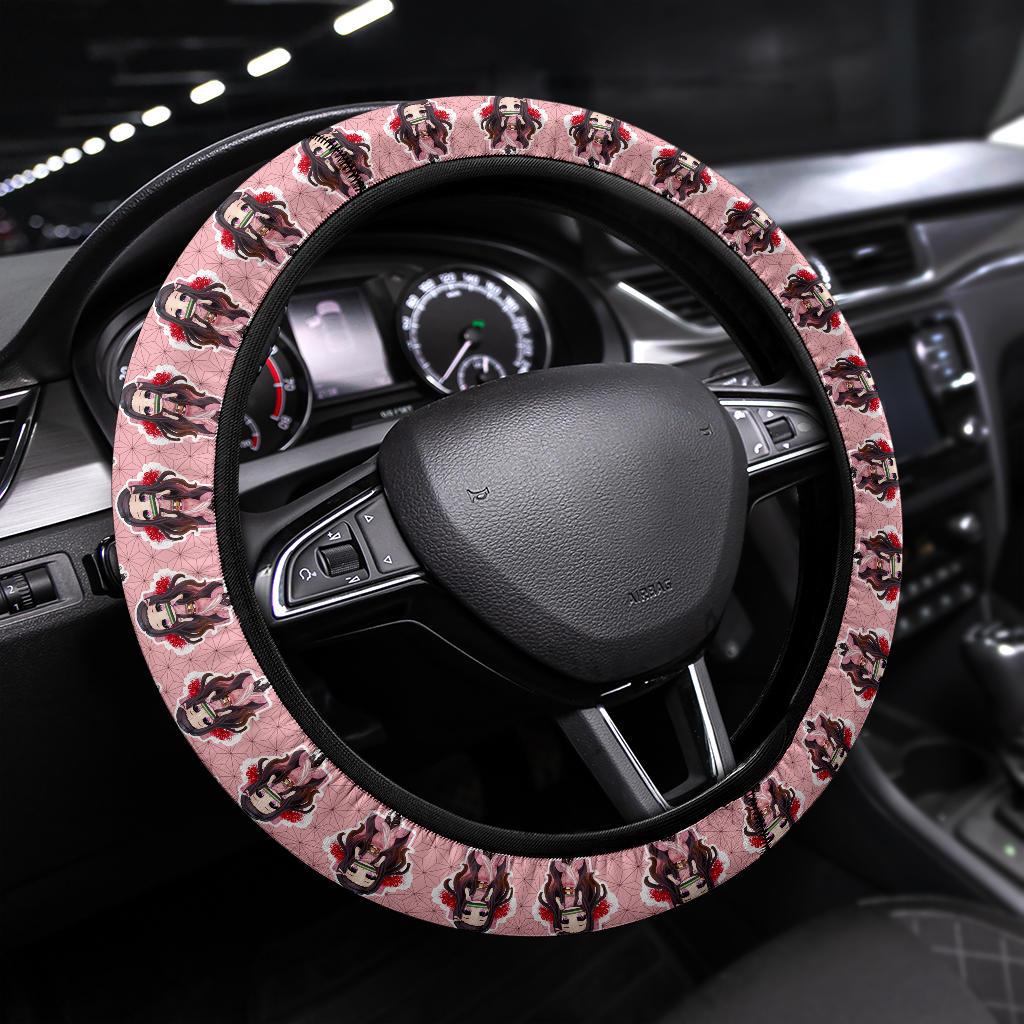 Kamado Nezuko Demon Slayer Anime Car Steering Wheel Cover 5 Nearkii