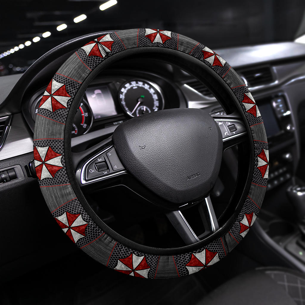 Resident Evil Umbrella Symbol Car Steering Wheel Cover Nearkii