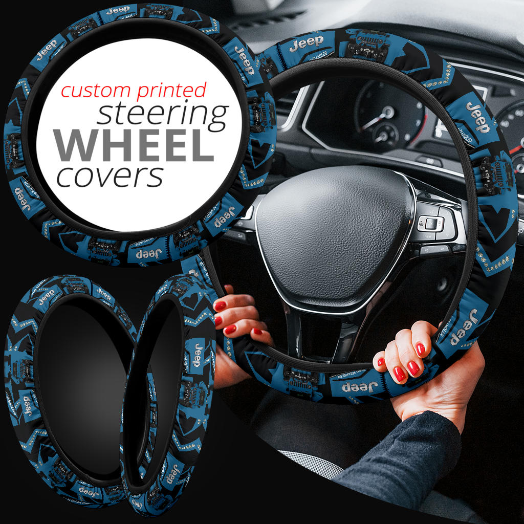 Blue Jeep Car Steering Wheel Cover Nearkii