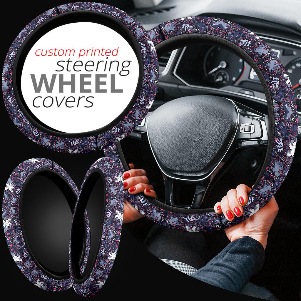 Pattern Pokemon Black Luxury Car Steering Wheel Cover Nearkii