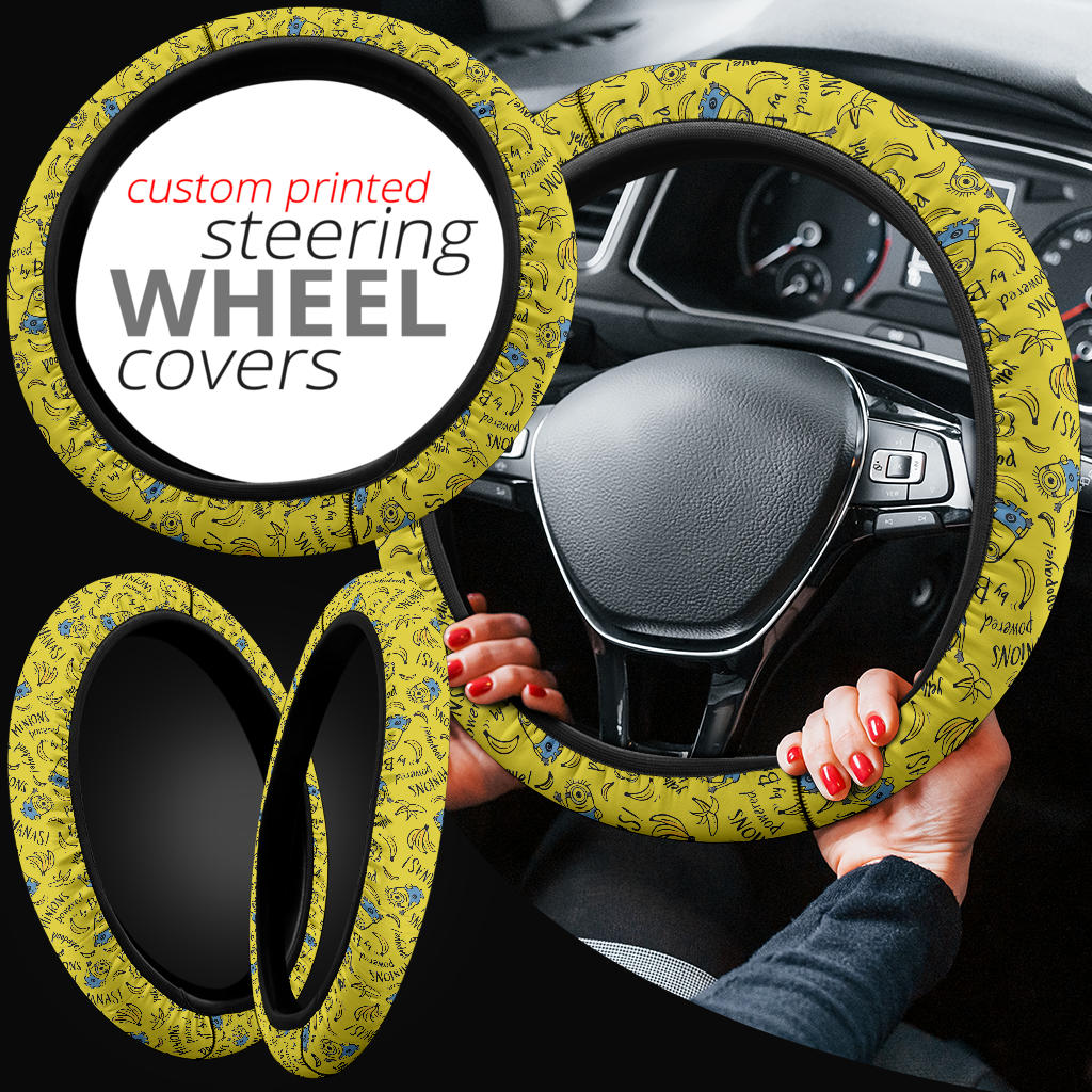 Minions Banana Car Steering Wheel Cover