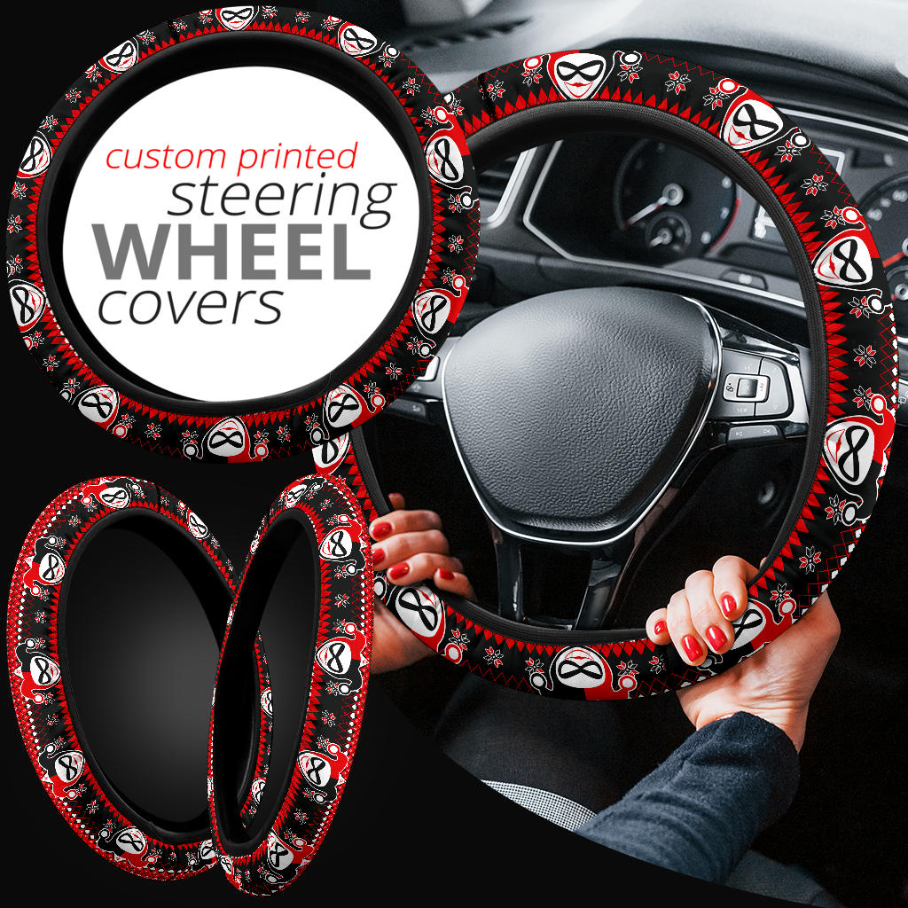 Harley Quinn Art Christmas Premium Custom Car Steering Wheel Cover Nearkii