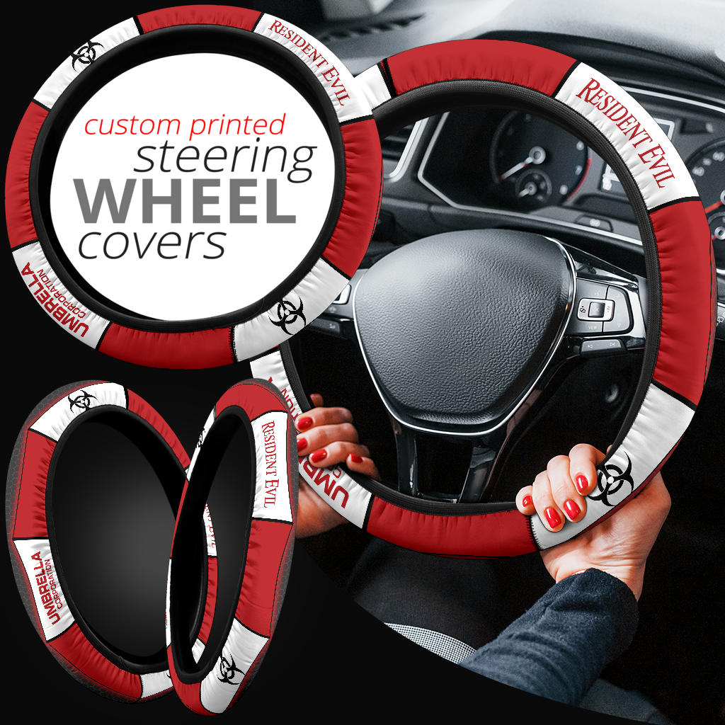 Resident Evil Umbrella Corporation Car Steering Wheel Cover Nearkii