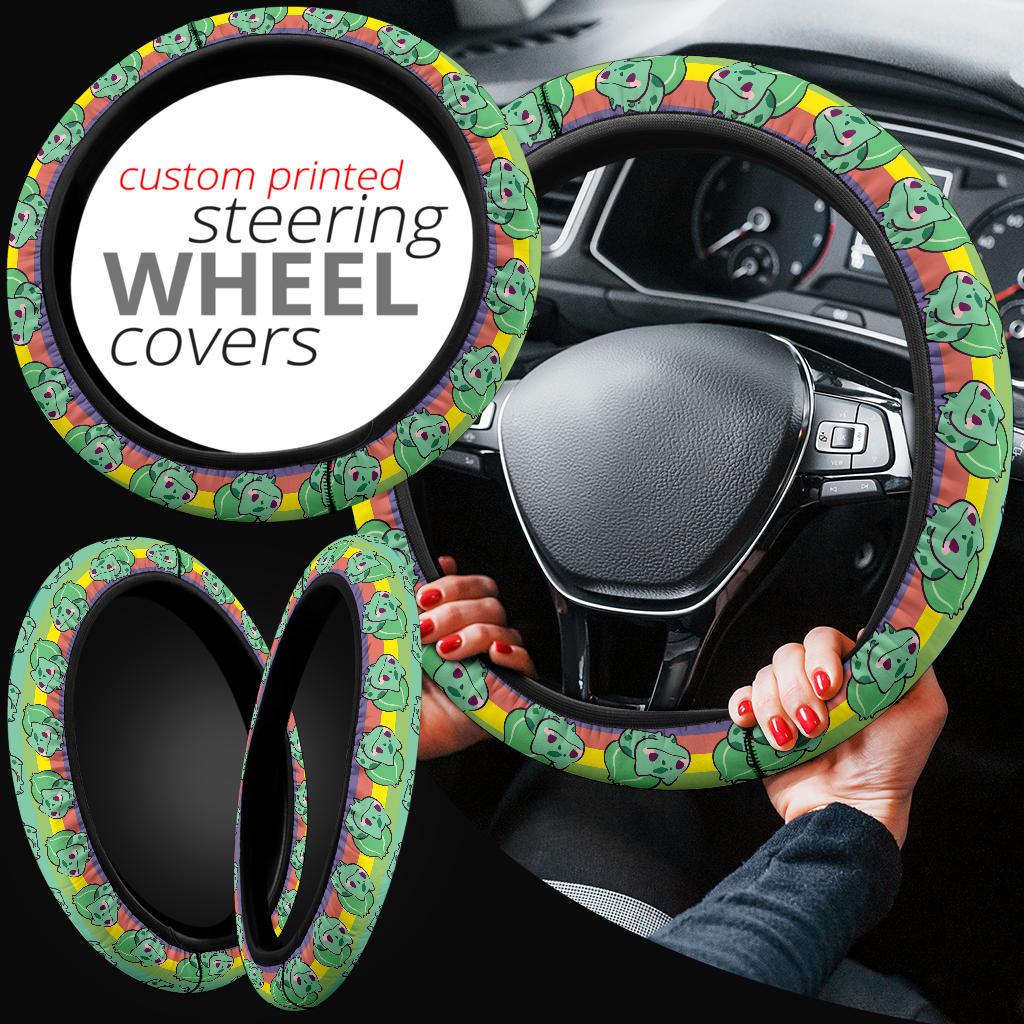 Bulbasaur Pokemon Anime Custom Car Steering Wheel Cover Nearkii