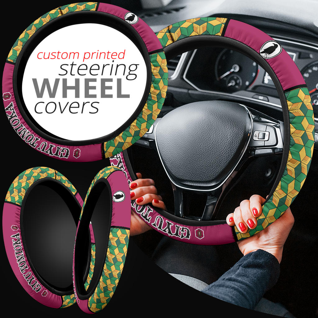 Kimetsu No Yaiba Giyu Tomioka Car Steering Wheel Cover Nearkii