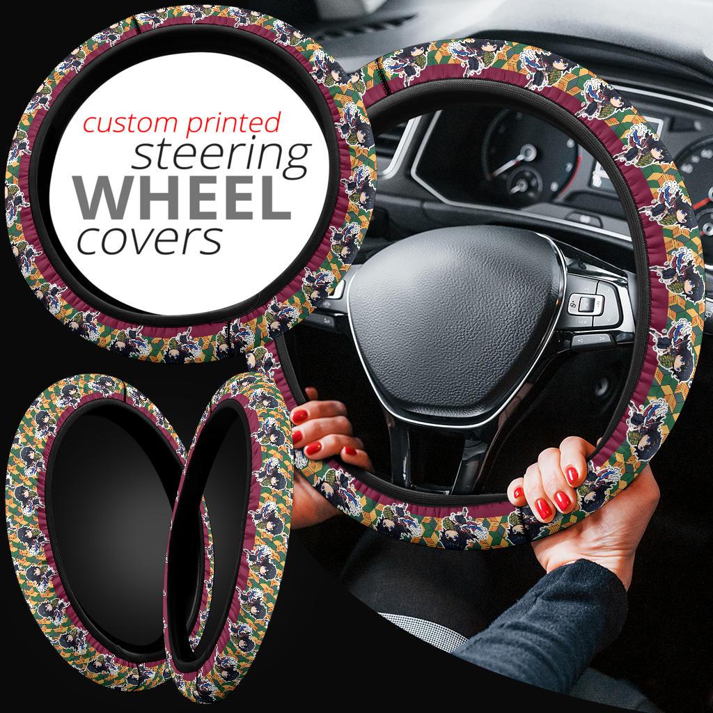 Giyu Tomioka Demon Slayer Anime Car Steering Wheel Cover 4 Nearkii