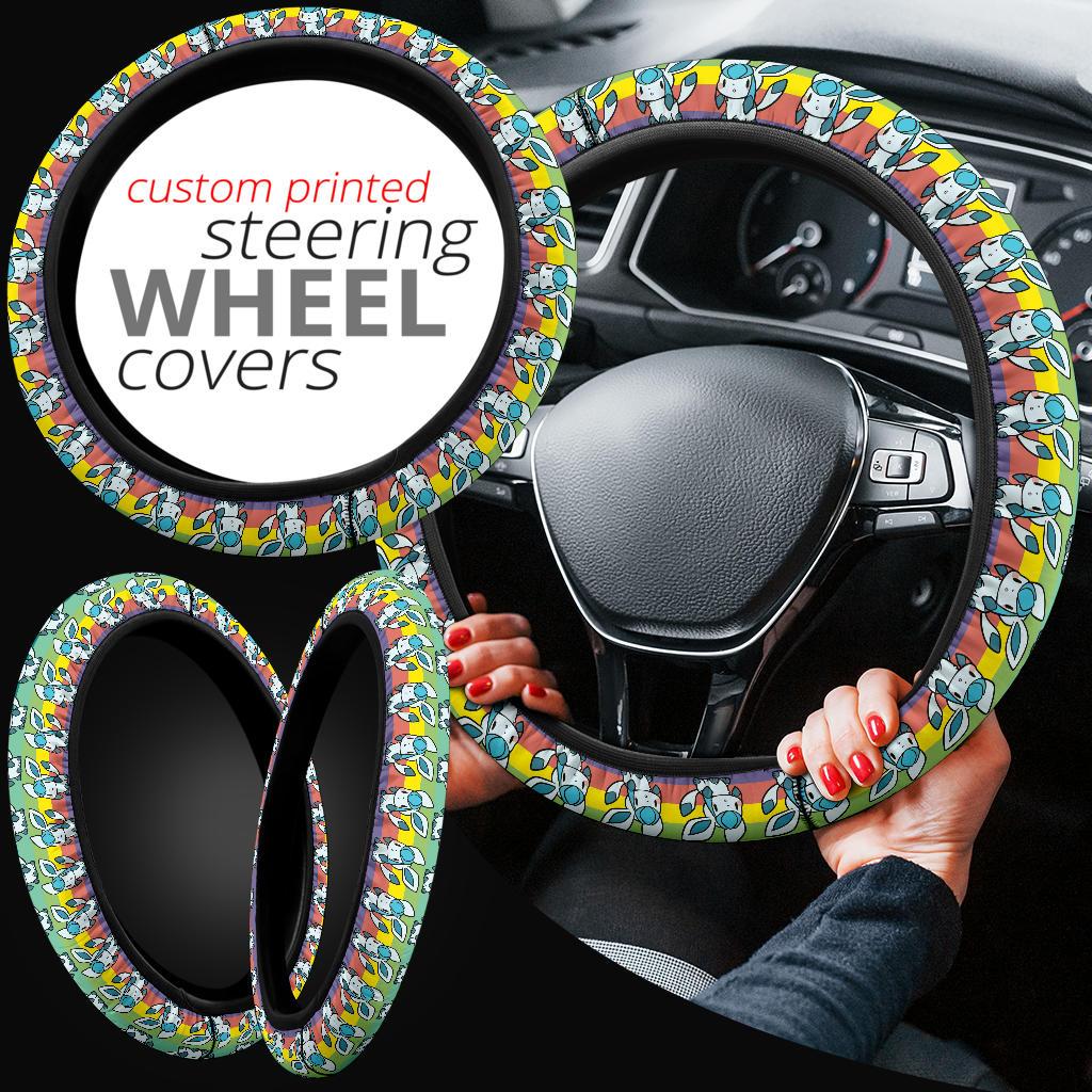 Glaceon Pokemon Anime Custom Car Steering Wheel Cover Nearkii