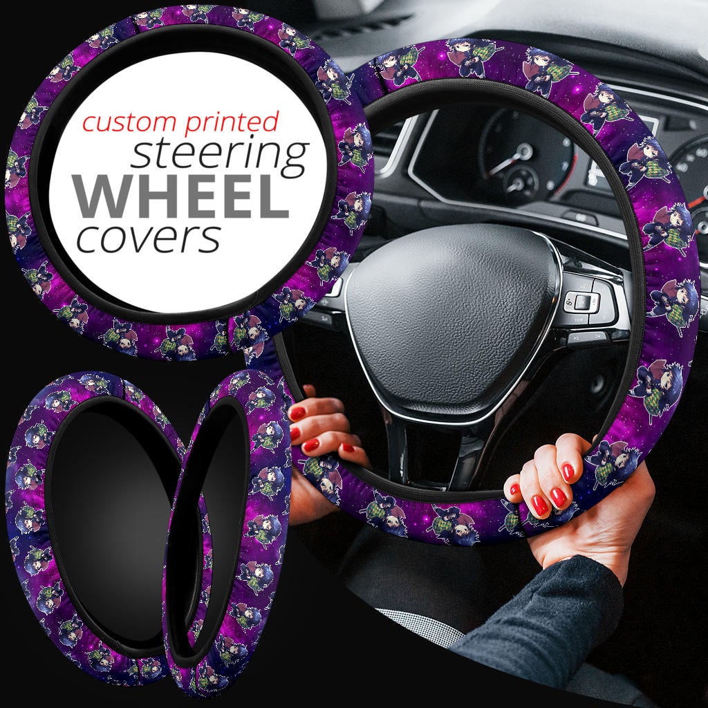 Giyu Tomioka Demon Slayer Anime Premium Custom Car Steering Wheel Cover 2 Nearkii