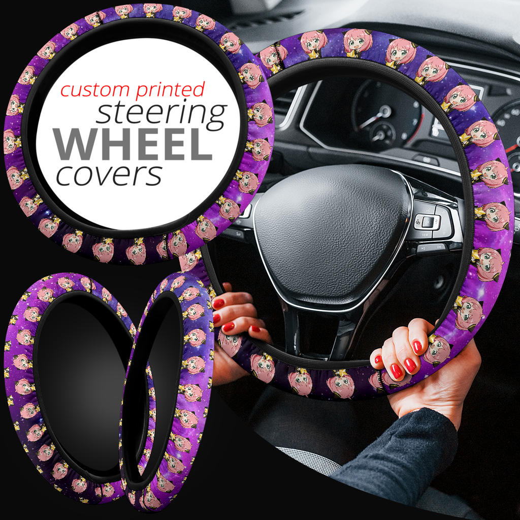 Anya Spy X Family Galaxy Car Steering Wheel Cover Nearkii