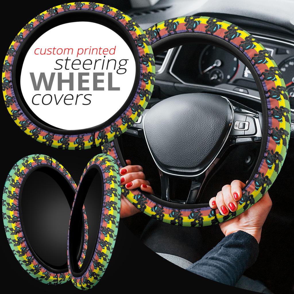 Zekrom Pokemon Anime Custom Car Steering Wheel Cover Nearkii