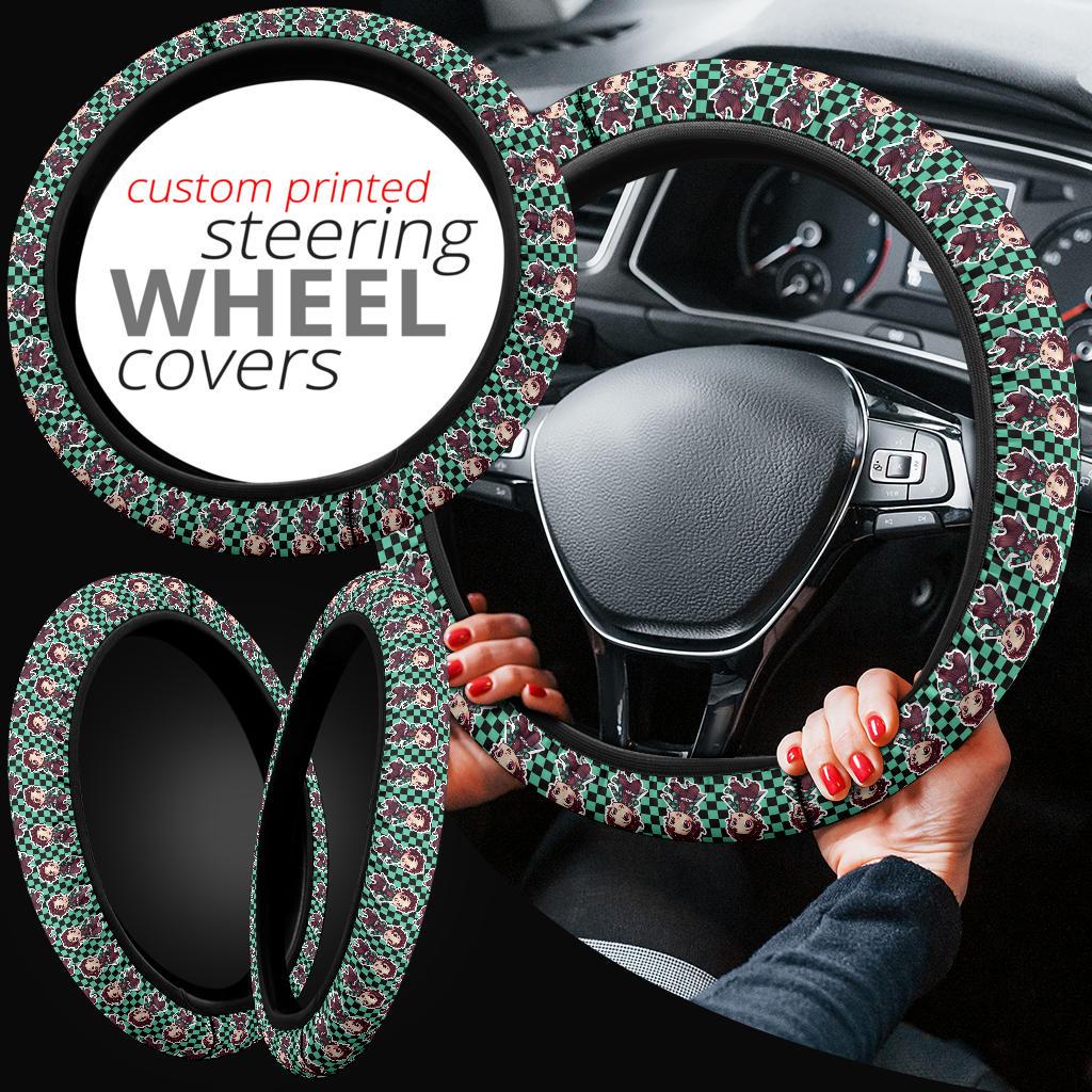 Kamado Tanjiro Demon Slayer Anime Car Steering Wheel Cover 3 Nearkii