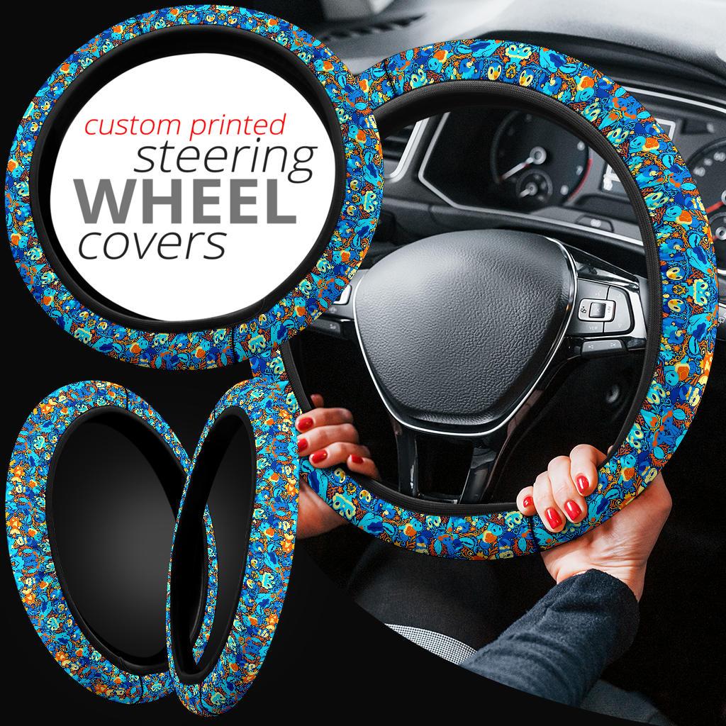 Pattern Pokemon Water Blue Car Steering Wheel Cover Nearkii