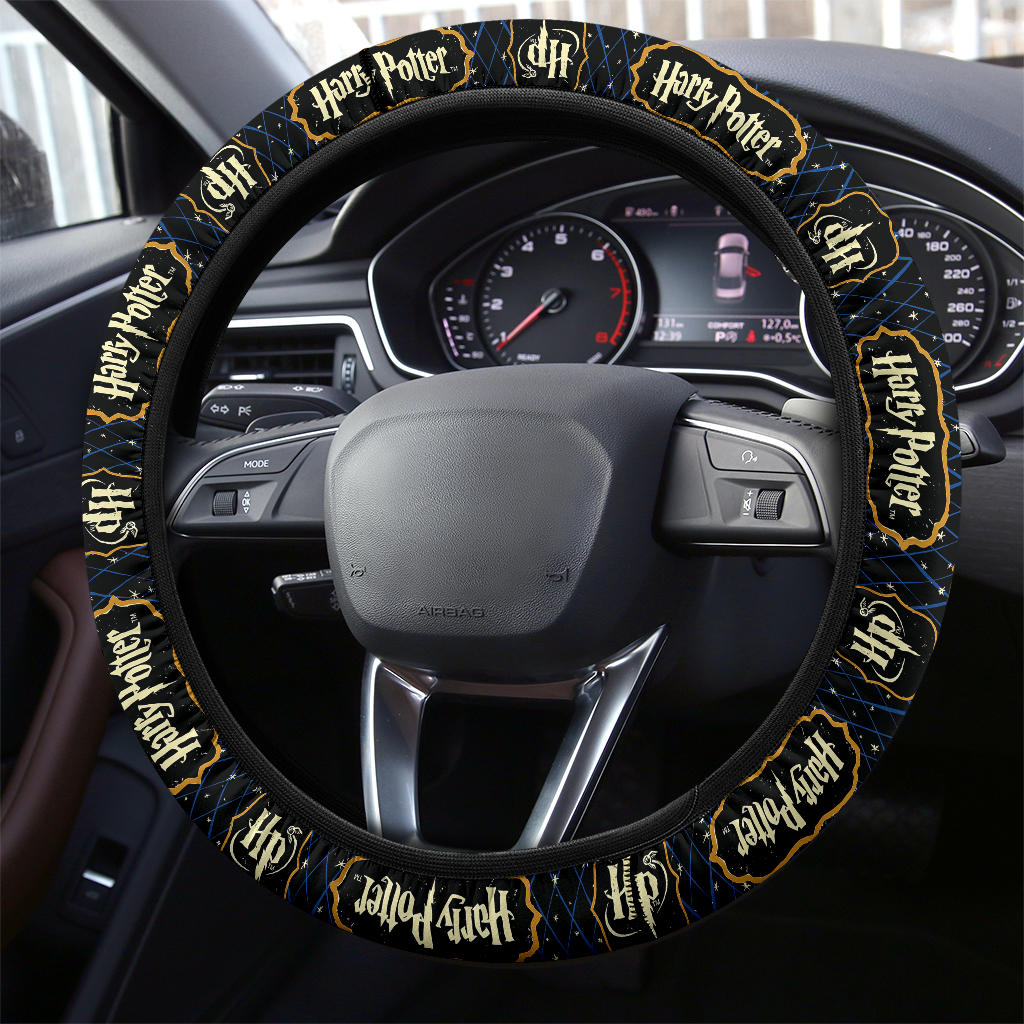 Harry Potter Farbic Blue Pattern Premium Car Steering Wheel Cover Nearkii