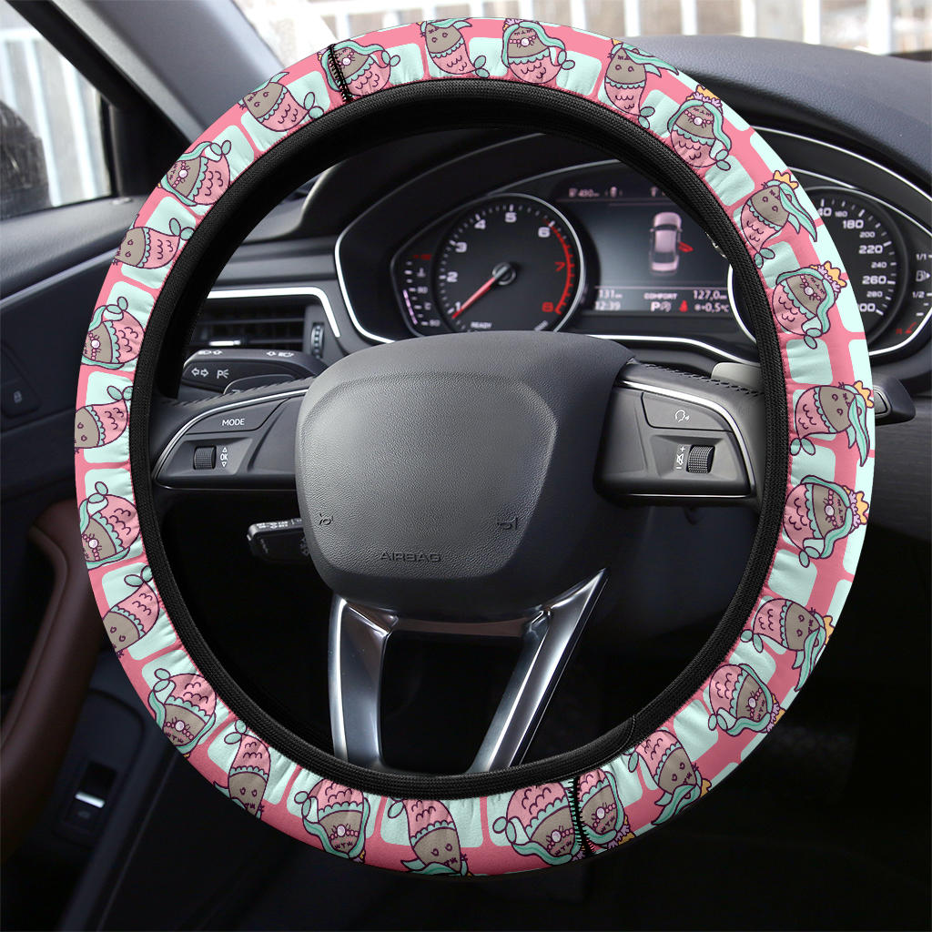 Mermaid Pusheen Premium Custom Car Steering Wheel Cover Nearkii