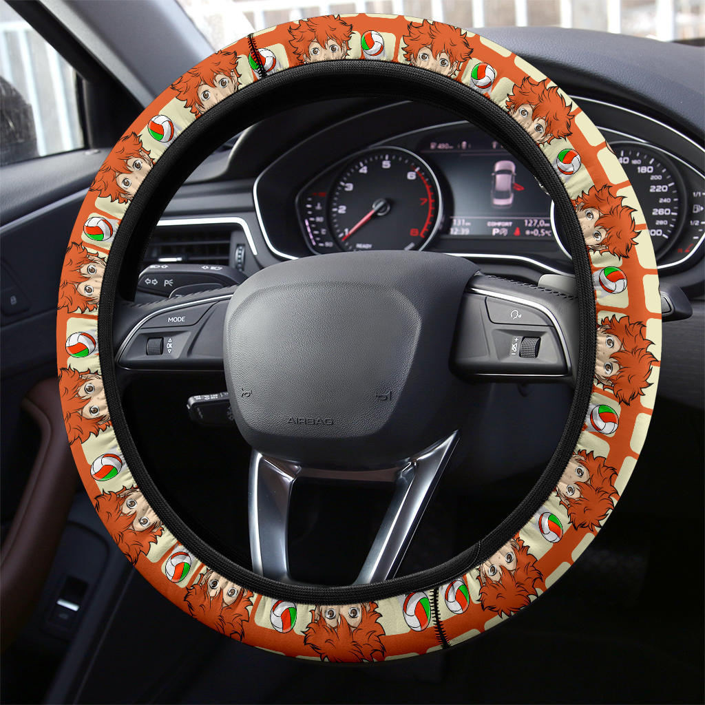 Haikyu Shoyo Hinata Volleyball Anime Premium Custom Car Steering Wheel Cover Nearkii