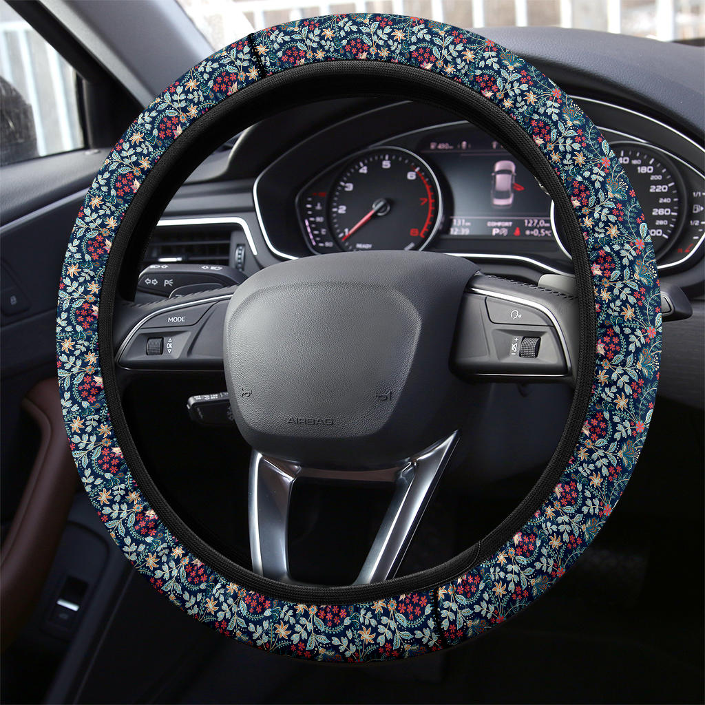 Flower Retro Premium Car Steering Wheel Cover Nearkii