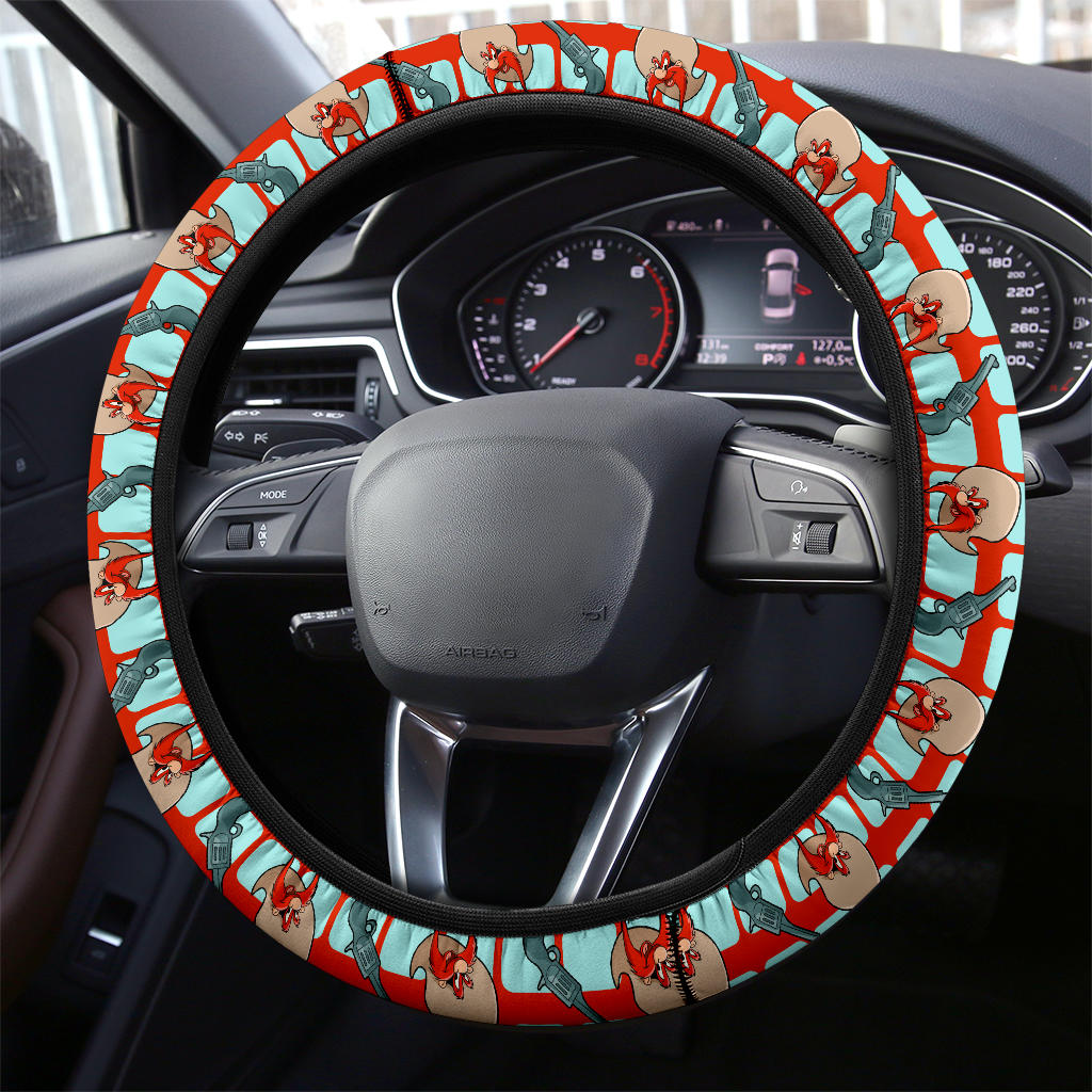 Looney Tunes Yosemit Sam Premium Custom Car Steering Wheel Cover Nearkii