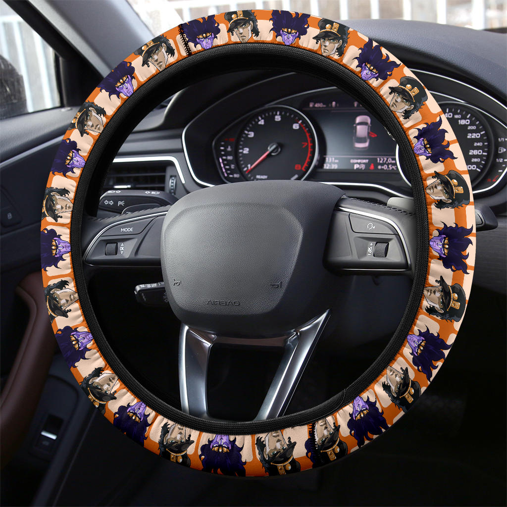 Jojo Bizarre Adventure Jotaro Kujo Star Platinum Anime Premium Custom Car Steering Wheel Cover Nearkii