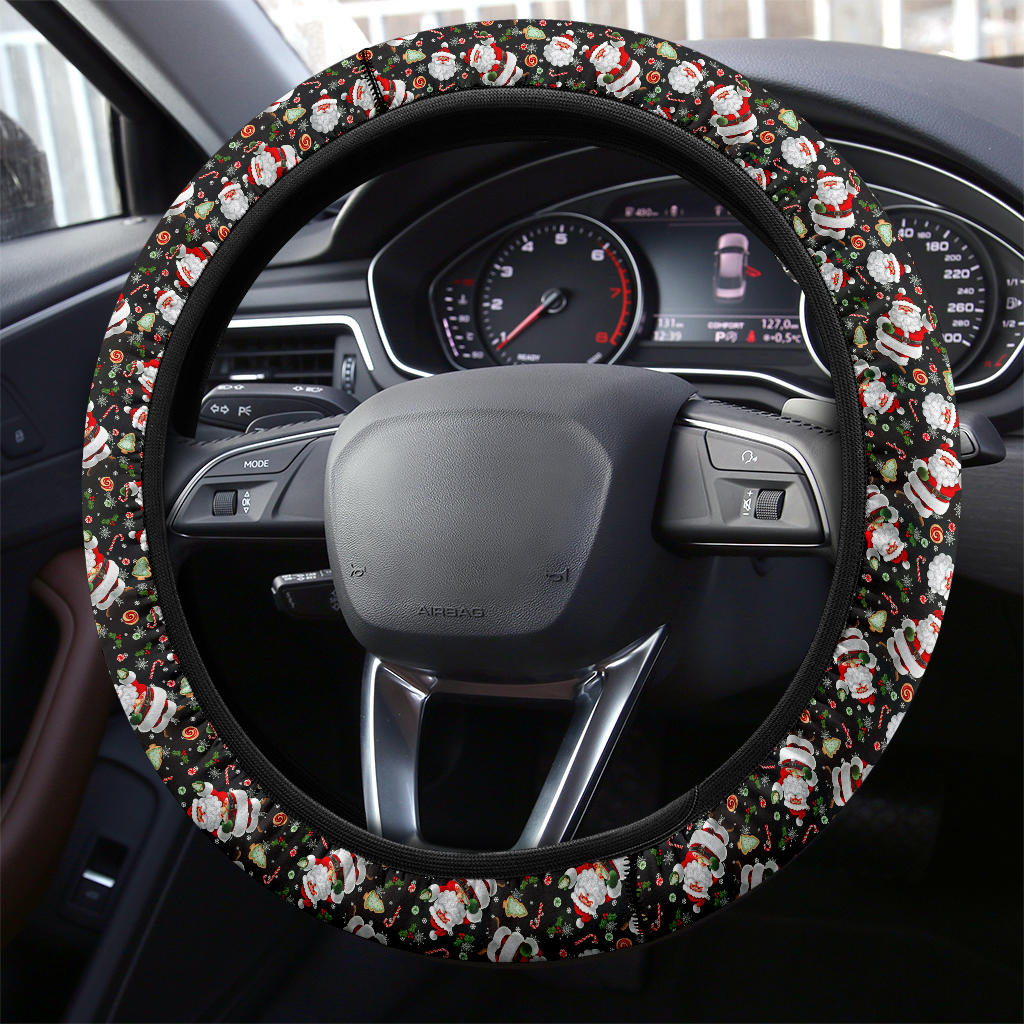 Santa Cloud Christmas Premium Car Steering Wheel Cover Nearkii