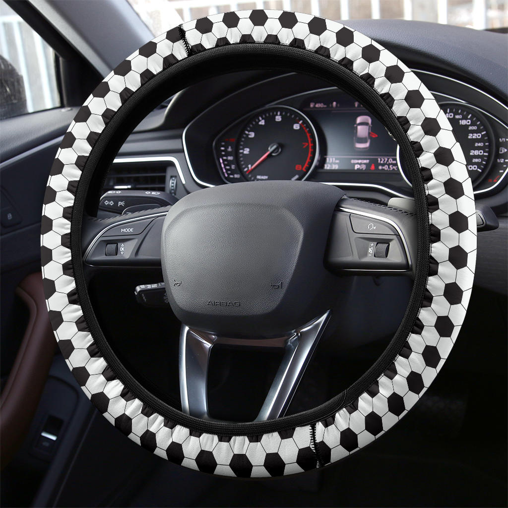 Football Soccer Ball Premium Car Steering Wheel Cover Nearkii