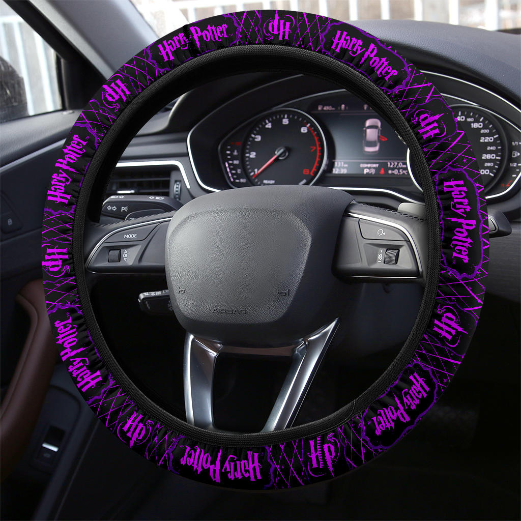 Harry Potter Farbic Purple Pattern Premium Car Steering Wheel Cover Nearkii