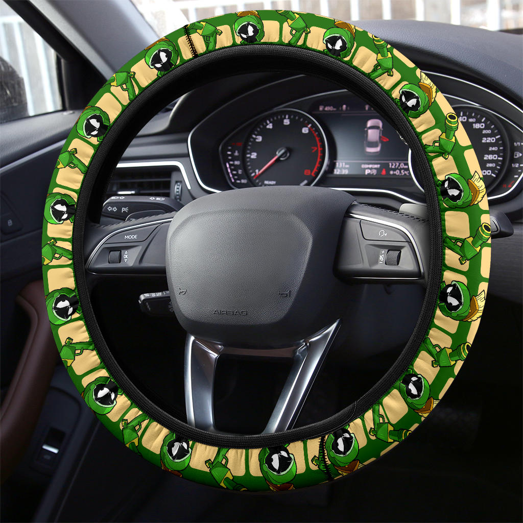 Looney Tunes Marvin The Martian Raygun Premium Custom Car Steering Wheel Cover Nearkii