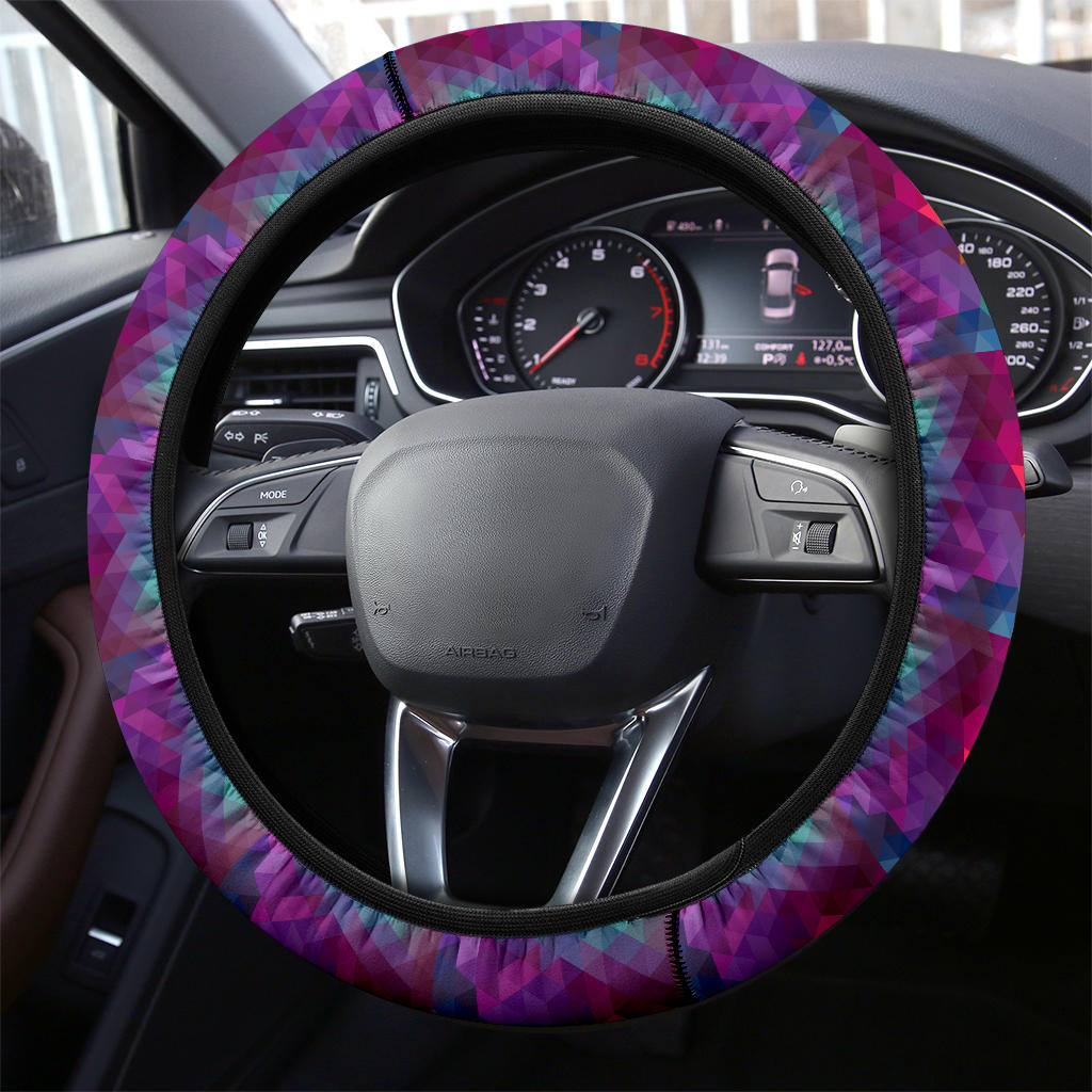 Triangle Background color Premium Car Steering Wheel Cover Nearkii