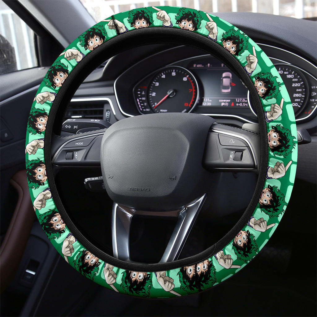 My Hero Academia Izuku Midoriya Glove Anime Premium Custom Car Steering Wheel Cover Nearkii