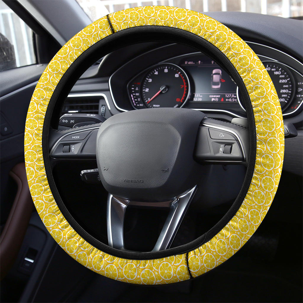 Yellow Lemon Premium Car Steering Wheel Cover Nearkii