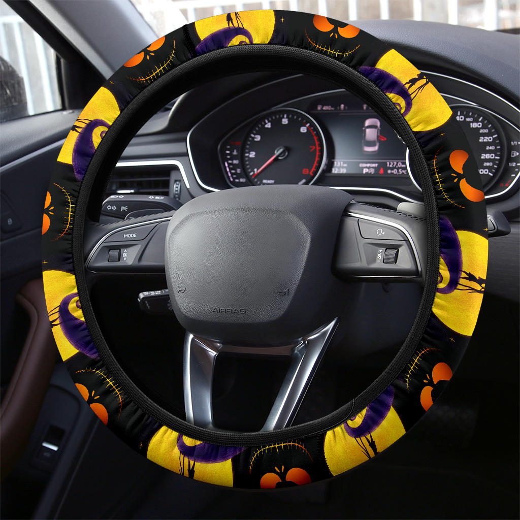 Nightmare Before Christmas Jack Face Smile Premium Car Steering Wheel Cover Nearkii