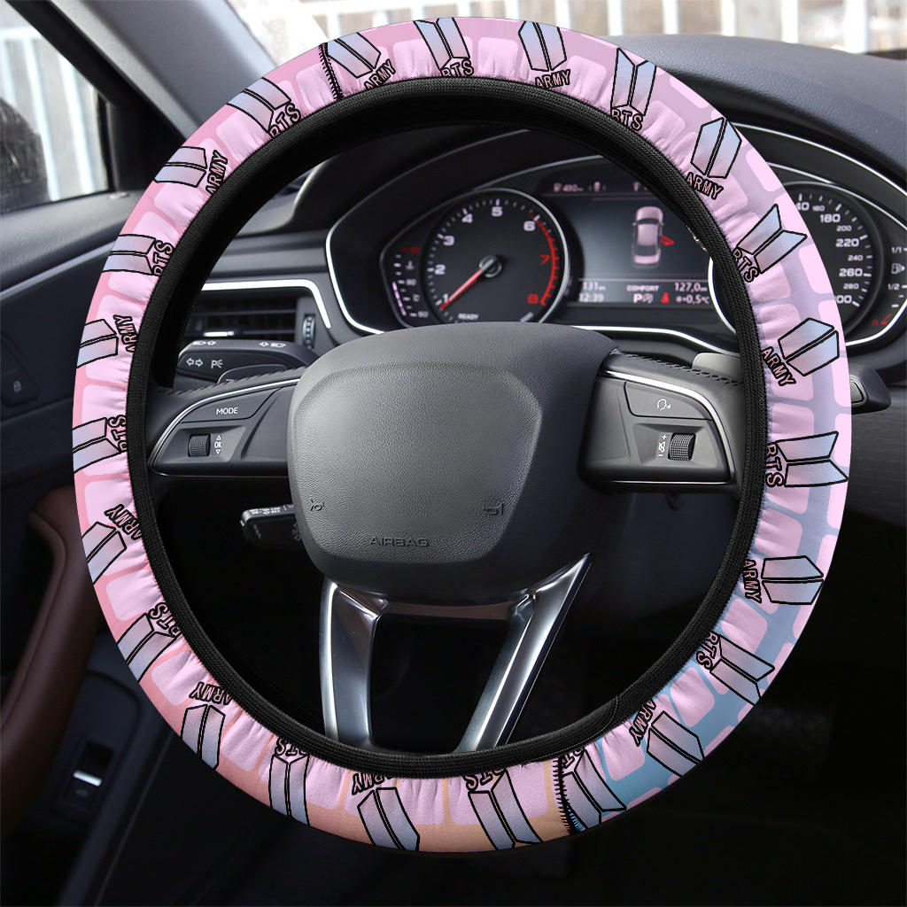 BTS Army Logo Premium Custom Car Steering Wheel Cover Nearkii