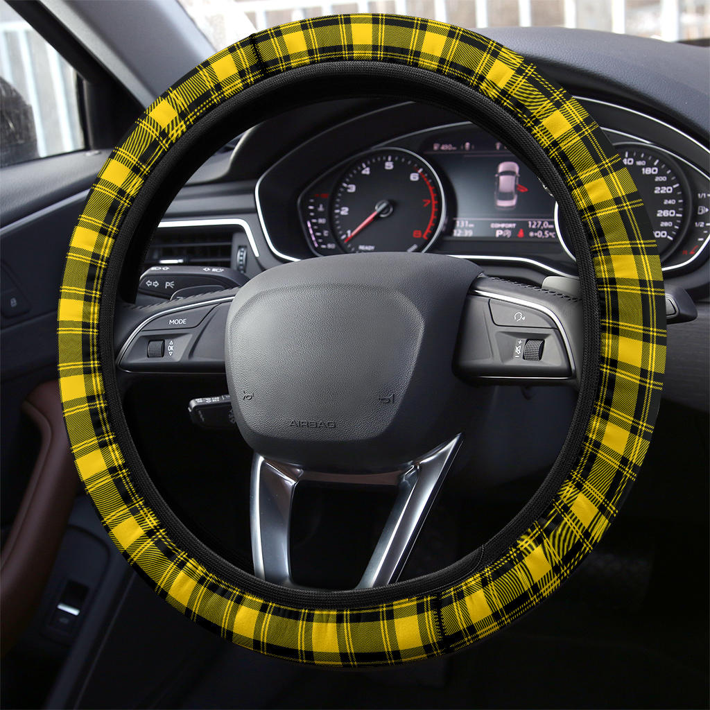 Black Yellow Caro Premium Car Steering Wheel Cover Nearkii