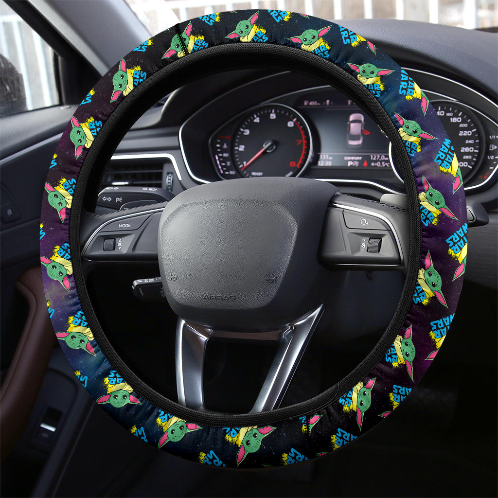 Baby Yoda Cute Galaxy Car Steering Wheel Cover Nearkii